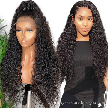Curly Human Hair Pre Plucked Hairline Invisible German Brazilian Super Fine Swiss Lace Front Wig
